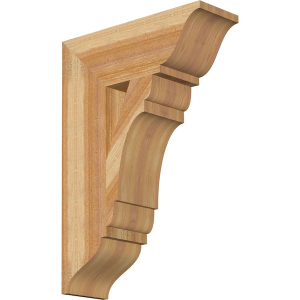 Ekena Millwork Olympic Traditional Rough Sawn Bracket, Western Red Cedar, 6"W x 18"D x 26"H BKT06X18X26OLY01RWR - main